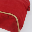 HERMES Bolide MM Pouch Canvas Red Auth ti3710-8