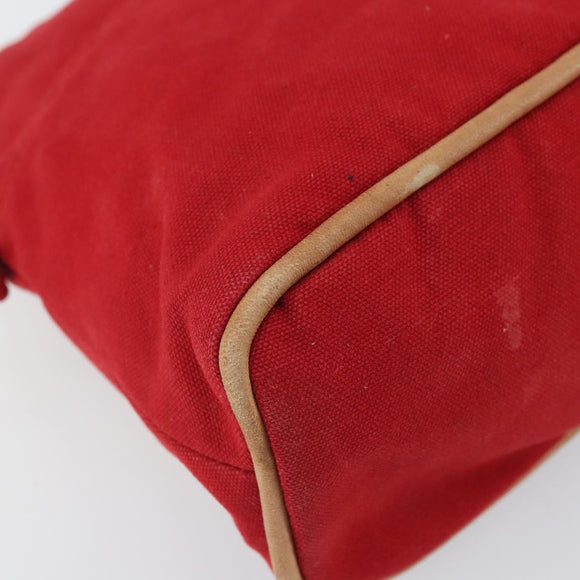 HERMES Bolide MM Pouch Canvas Red Auth ti3710