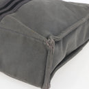 HERMES Fourre Tout MM Hand Bag Canvas Gray Silver Auth ti3711-10