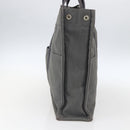 HERMES Fourre Tout MM Hand Bag Canvas Gray Silver Auth ti3711-5
