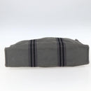 HERMES Fourre Tout MM Hand Bag Canvas Gray Silver Auth ti3711-9