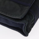 HERMES Fourre Tout Bassas MM Shoulder Bag Canvas Navy Silver Auth ti3713-14