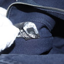 HERMES Fourre Tout Bassas MM Shoulder Bag Canvas Navy Silver Auth ti3713-12