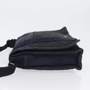 HERMES Fourre Tout Bassas MM Shoulder Bag Canvas Navy Silver Auth ti3713-4