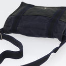 HERMES Fourre Tout Bassas MM Shoulder Bag Canvas Navy Silver Auth ti3713-6