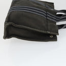 HERMES Fourre Tout Hand Bag Canvas 4 Set Gray Black Red Auth ti3714-10