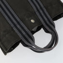 HERMES Fourre Tout Hand Bag Canvas 4 Set Gray Black Red Auth ti3714-11