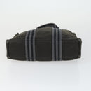 HERMES Fourre Tout Hand Bag Canvas 4 Set Gray Black Red Auth ti3714-12