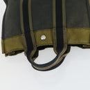 HERMES Fourre Tout Hand Bag Canvas 4 Set Gray Black Red Auth ti3714-17