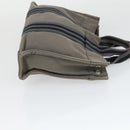 HERMES Fourre Tout Hand Bag Canvas 4 Set Gray Black Red Auth ti3714-22