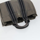 HERMES Fourre Tout Hand Bag Canvas 4 Set Gray Black Red Auth ti3714-23