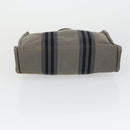 HERMES Fourre Tout Hand Bag Canvas 4 Set Gray Black Red Auth ti3714-24