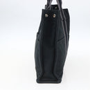 HERMES Fourre Tout MM Hand Bag Canvas Black Silver Auth ti3715-4