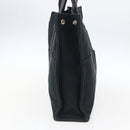 HERMES Fourre Tout MM Hand Bag Canvas Black Silver Auth ti3715-5