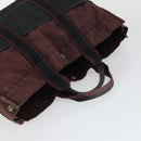 HERMES Fourre Tout Hand Bag Canvas 3 Set Beige Brown black Auth ti3717-12