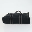 HERMES Fourre Tout Hand Bag Canvas 3 Set Beige Brown black Auth ti3717-21