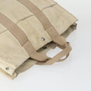 HERMES Fourre Tout Hand Bag Canvas 3 Set Beige Brown black Auth ti3717-5