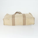 HERMES Fourre Tout Hand Bag Canvas 3 Set Beige Brown black Auth ti3717-7
