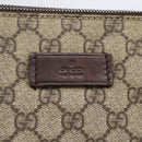 GUCCI GG Supreme Shoulder Bag PVC Beige Silver 110054 Auth ti3720-14
