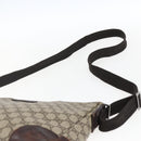GUCCI GG Supreme Shoulder Bag PVC Beige Silver 110054 Auth ti3720-8
