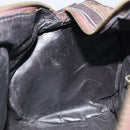 CELINE C Macadam Canvas Hand Bag Brown Gold Auth ti3721-18