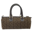 CELINE C Macadam Canvas Hand Bag Brown Gold Auth ti3721-3