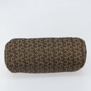 CELINE C Macadam Canvas Hand Bag Brown Gold Auth ti3721-9