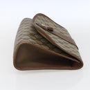 GUCCI GG Supreme Web Sherry Line Clutch Bag PVC Beige Gold 89 01 030 Auth ti3723-5