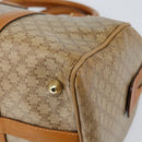 CELINE Macadam Canvas Hand Bag PVC Beige Gold Auth ti3725-10