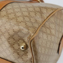 CELINE Macadam Canvas Hand Bag PVC Beige Gold Auth ti3725-12