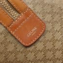 CELINE Macadam Canvas Hand Bag PVC Beige Gold Auth ti3725-14