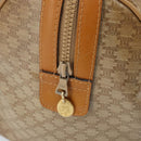 CELINE Macadam Canvas Hand Bag PVC Beige Gold Auth ti3725-16