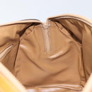 CELINE Macadam Canvas Hand Bag PVC Beige Gold Auth ti3725-18