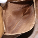 CELINE Macadam Canvas Hand Bag PVC Beige Gold Auth ti3725-21