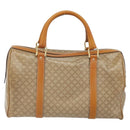 CELINE Macadam Canvas Hand Bag PVC Beige Gold Auth ti3725-3
