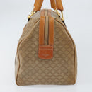 CELINE Macadam Canvas Hand Bag PVC Beige Gold Auth ti3725-5