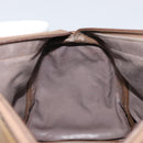 FENDI Zucchino Canvas Hand Bag PVC Beige Silver Auth ti3726-18