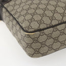 GUCCI GG Supreme Shoulder Bag PVC Beige Gold 201448 Auth ti3728-11