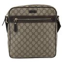 GUCCI GG Supreme Shoulder Bag PVC Beige Gold 201448 Auth ti3728-2