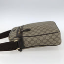 GUCCI GG Supreme Shoulder Bag PVC Beige Gold 201448 Auth ti3728-4