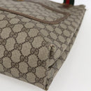 GUCCI GG Supreme Web Sherry Line Tote Bag PVC Beige Gold 16 002 4487 Auth ti3729-10