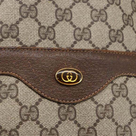 GUCCI GG Supreme Web Sherry Line Tote Bag PVC Beige Gold 16 002 4487 Auth ti3729