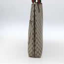 GUCCI GG Supreme Web Sherry Line Tote Bag PVC Beige Gold 16 002 4487 Auth ti3729-5