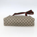 GUCCI GG Supreme Web Sherry Line Tote Bag PVC Beige Gold 16 002 4487 Auth ti3729-9
