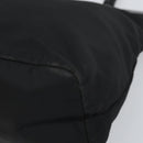 PRADA Tote Bag Nylon Black Silver Auth ti3730-14