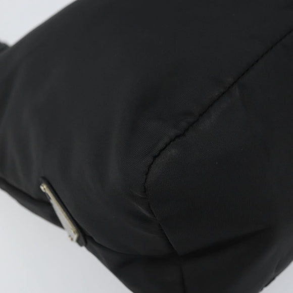 PRADA Tote Bag Nylon Black Silver Auth ti3730