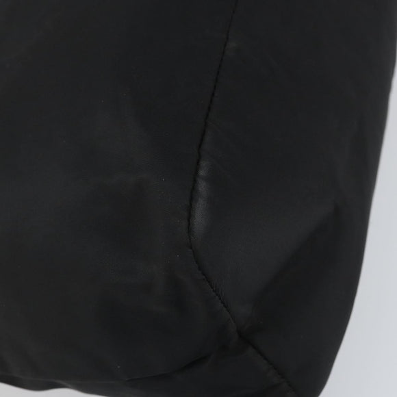 PRADA Tote Bag Nylon Black Silver Auth ti3730