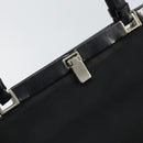 PRADA Tote Bag Nylon Black Silver Auth ti3730-17