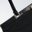 PRADA Tote Bag Nylon Black Silver Auth ti3730-10
