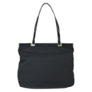 PRADA Tote Bag Nylon Black Silver Auth ti3730-2